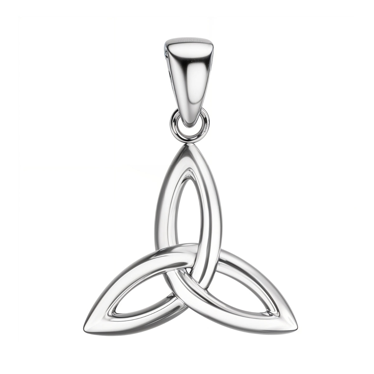 Celtic knot pendant – polished 18.5mm trinity knot in 925 sterling silver