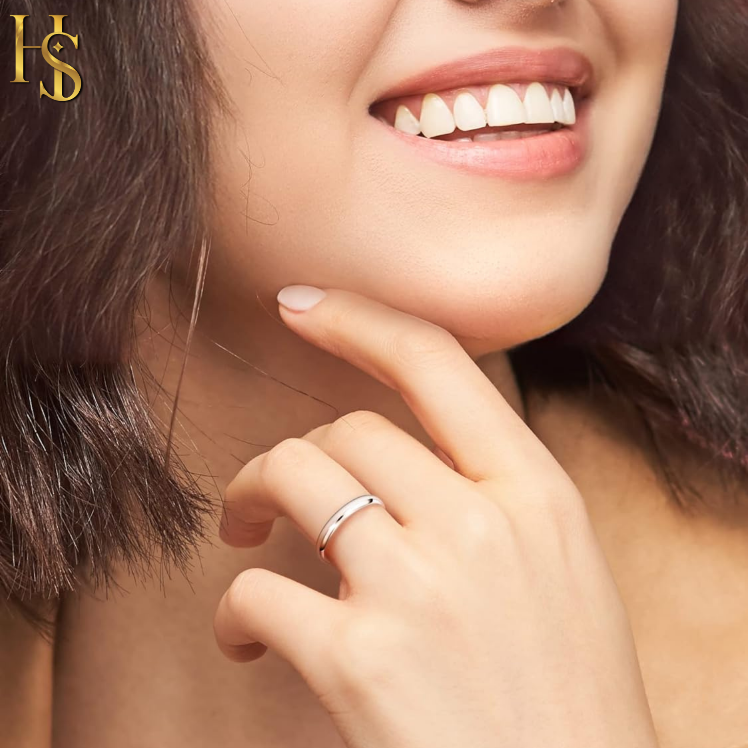 Classic Band Couple Rings For Men & Women in 92.5 Sterling Silver HighSpark