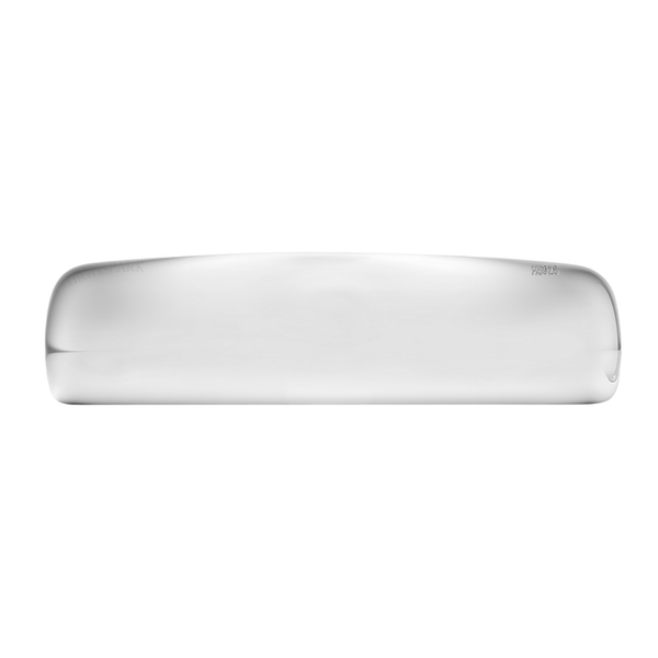 A classic silver ring for men with a smooth, polished finish, this sterling silver band is shown flat against a white background.