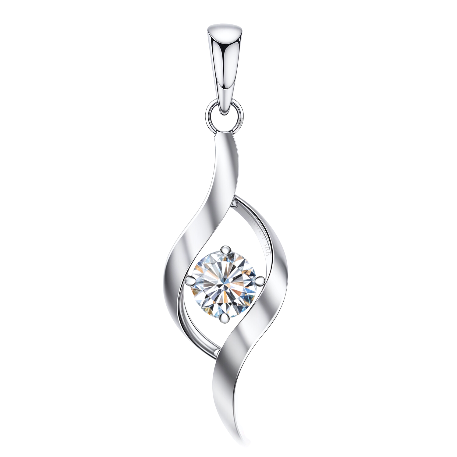 Classic Dew Drop Solitaire Pendant in 92.5 Sterling Silver With Diamond like Brilliance Zirconia HighSpark