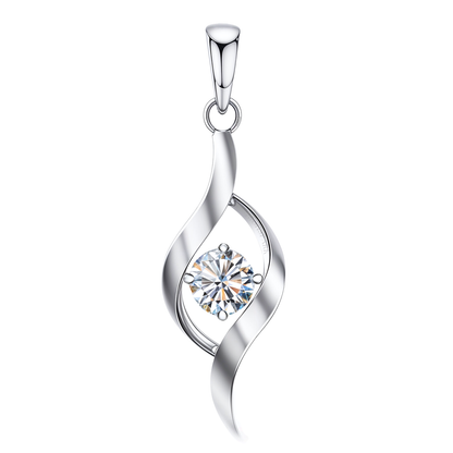 Classic Dew Drop Solitaire Pendant in 92.5 Sterling Silver With Diamond like Brilliance Zirconia HighSpark