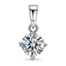 Silver Solitaire Crystal Pendant in 925 Sterling Silver