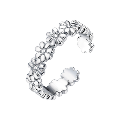 Daisy Dream Toe Rings - Adjustable in 925 Sterling Silver - 1 Piece HighSpark