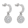 Arc Drop Stud Earrings in 925 Sterling Silver