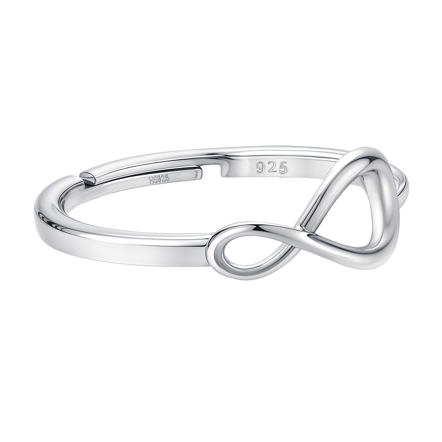 Enduring Infinity Adjustable Ring in 925 Sterling Silver With Stunning Shine for Women HighSpark