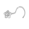 Flower Bloom Nose Pin in 925 Sterling Silver