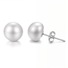 Luster Pearl Stud Earrings in 925 Sterling Silver