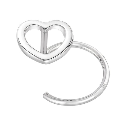 Heart Nose Pin in 92.5 Sterling Silver for Women HighSpark
