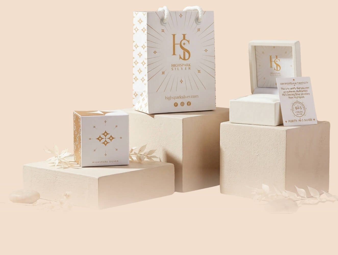 HighSpark silver jewellery gift boxes and gift bags