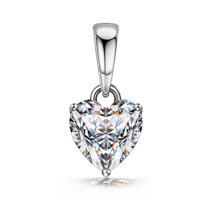Hypnotic Heart Solitaire Pendant in 92.5 Sterling Silver With Diamond like Brilliance Zirconia. HighSpark