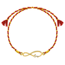 Infinity Bond 18k Gold Finish Silver Rakhi for Brother – 925 Silver