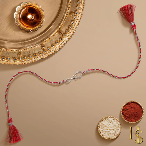 Infinity Bond Silver Rakhi for Brother – 925 Sterling Silver