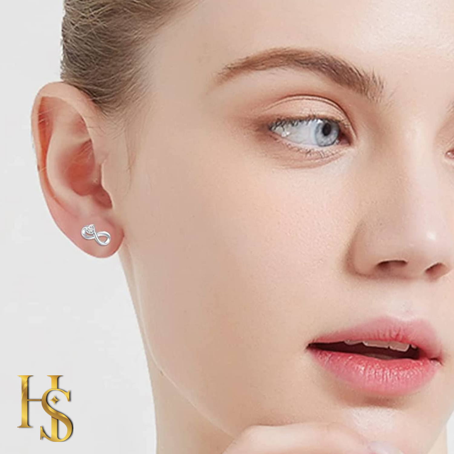 Infinite Love Earrings in 92.5 Sterling Silver With Diamond like Brilliance Zirconia HighSpark