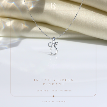 Infinity Cross Pendant Necklace for women HighSpark