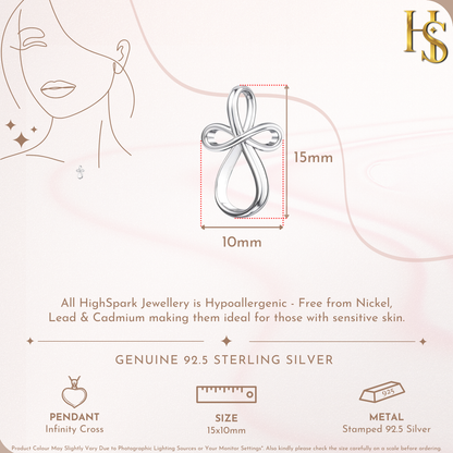 Infinity Cross Pendant Necklace for women HighSpark