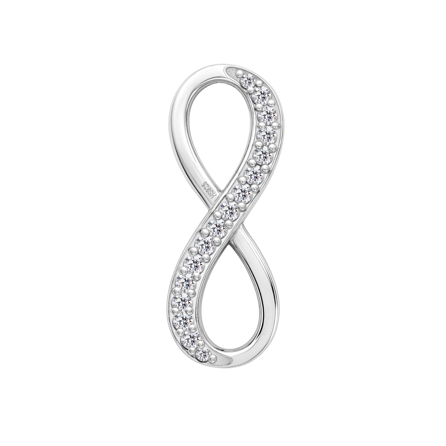Limitless Infinity Pendant Necklace in 92.5 Sterling Silver For Women HighSpark