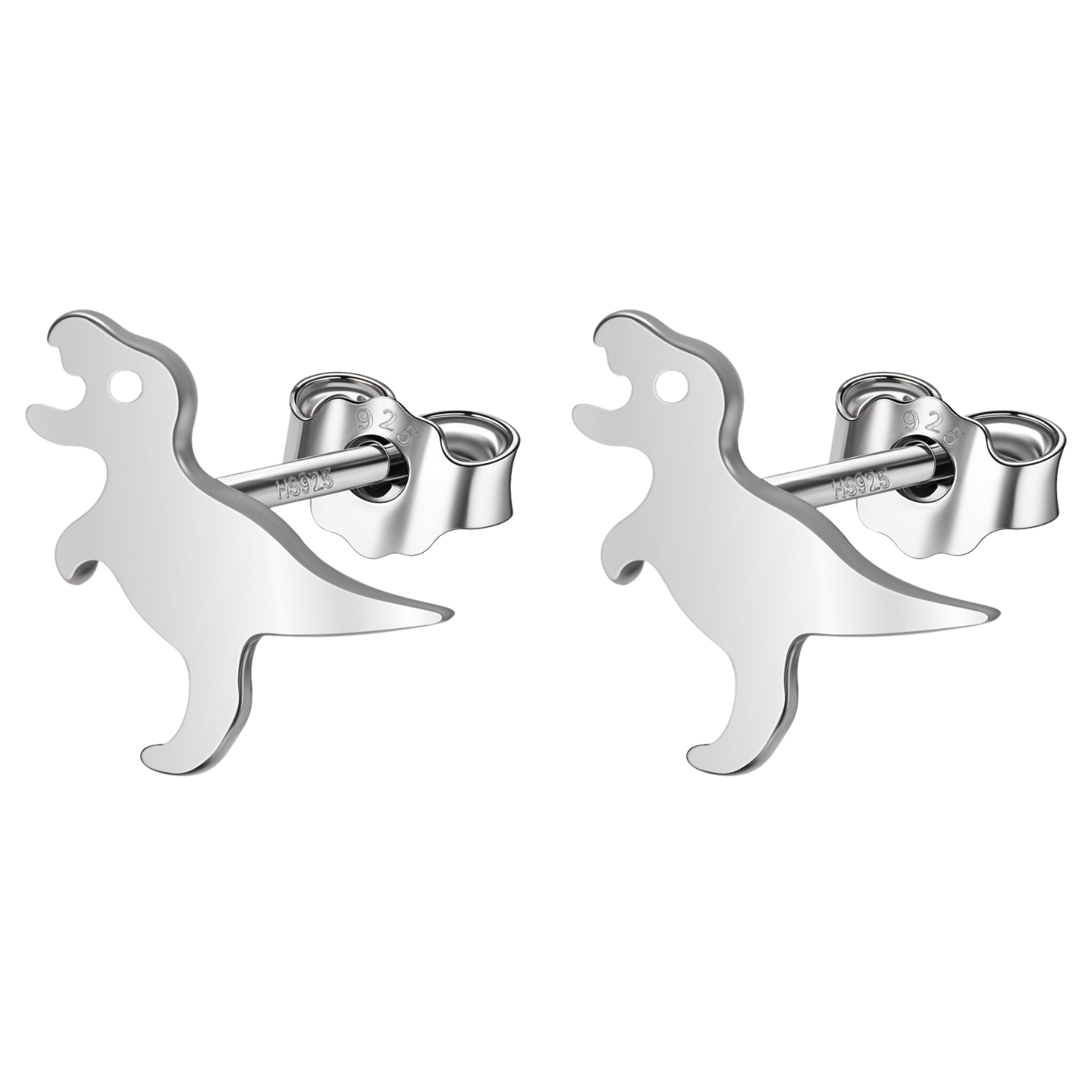 Little Tyrannosaurus Dinosaur Earrings in 92.5 Sterling Silver for Women HighSpark