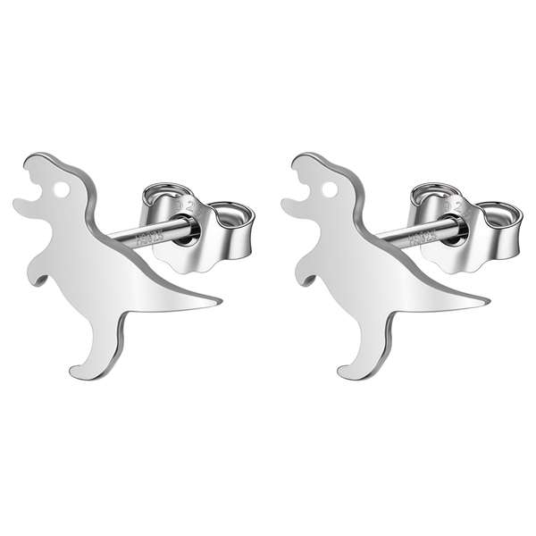 Little Tyrannosaurus Dinosaur Earrings in 92.5 Sterling Silver for Women