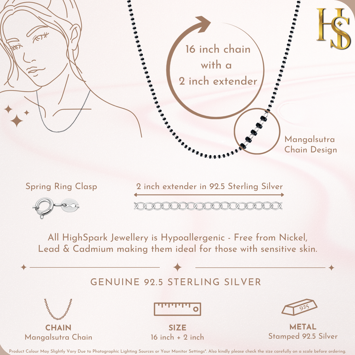 Mangalsutra Chain In 925 Sterling Silver For Women HighSpark