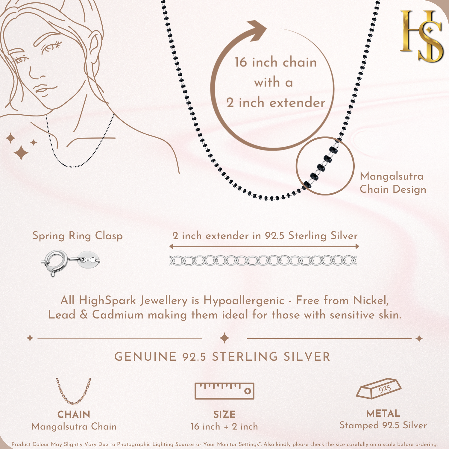 Mangalsutra Chain In 925 Sterling Silver For Women HighSpark