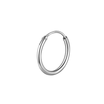Mens Classic Hoop Earrings in 92.5 Sterling Silver - 1.2mm Thickness - Small Sizes 10mm to 20mm (Thin & lightweight Hoops) HighSpark