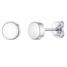 Mini Round Stud Earrings in 925 Sterling Silver