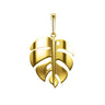 Monstera Leaf Pendant Necklace in Gold-Plated 925 Sterling Silver