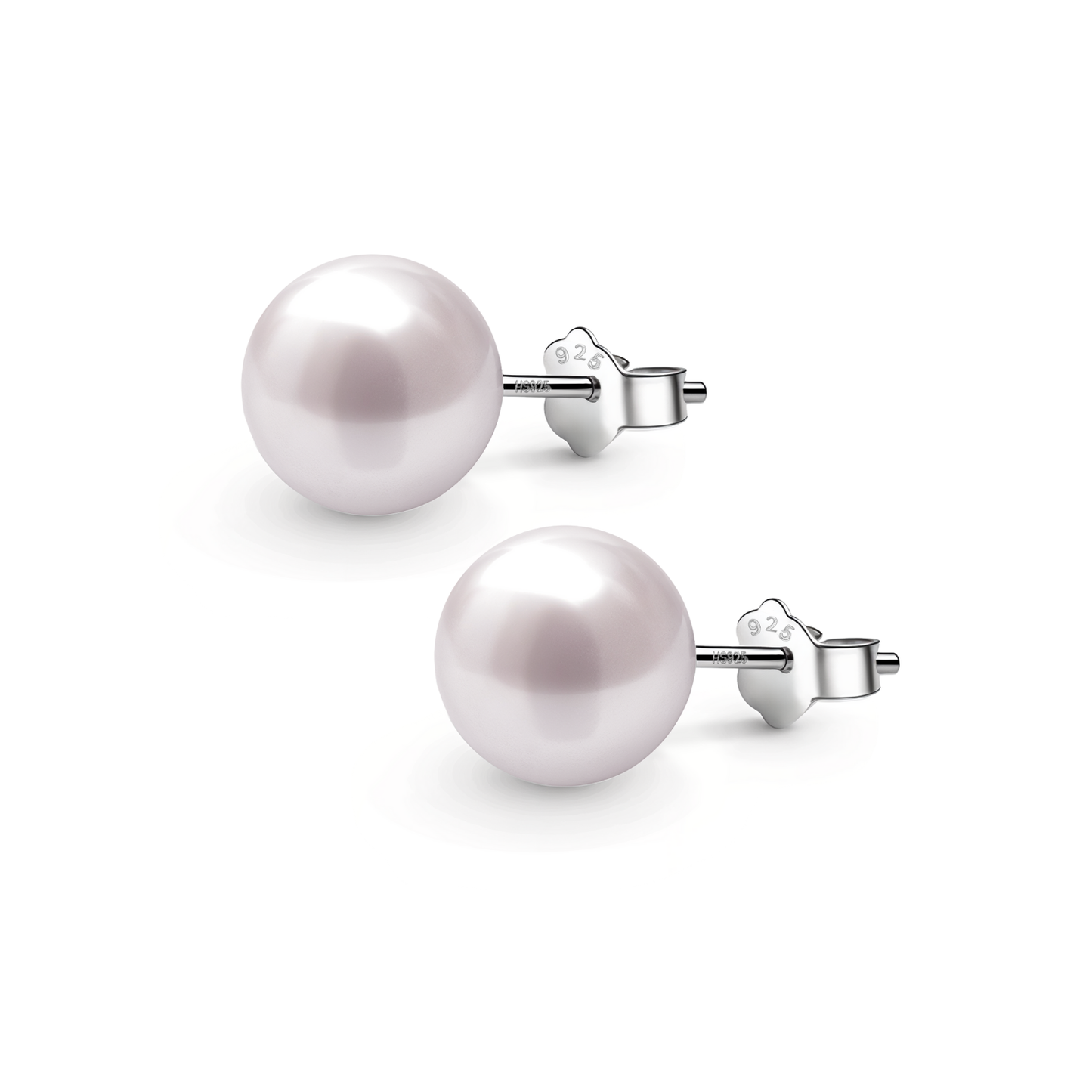 Pearl Classic Stud Earrings - Brilliant Lustre Pink Pearls HighSpark
