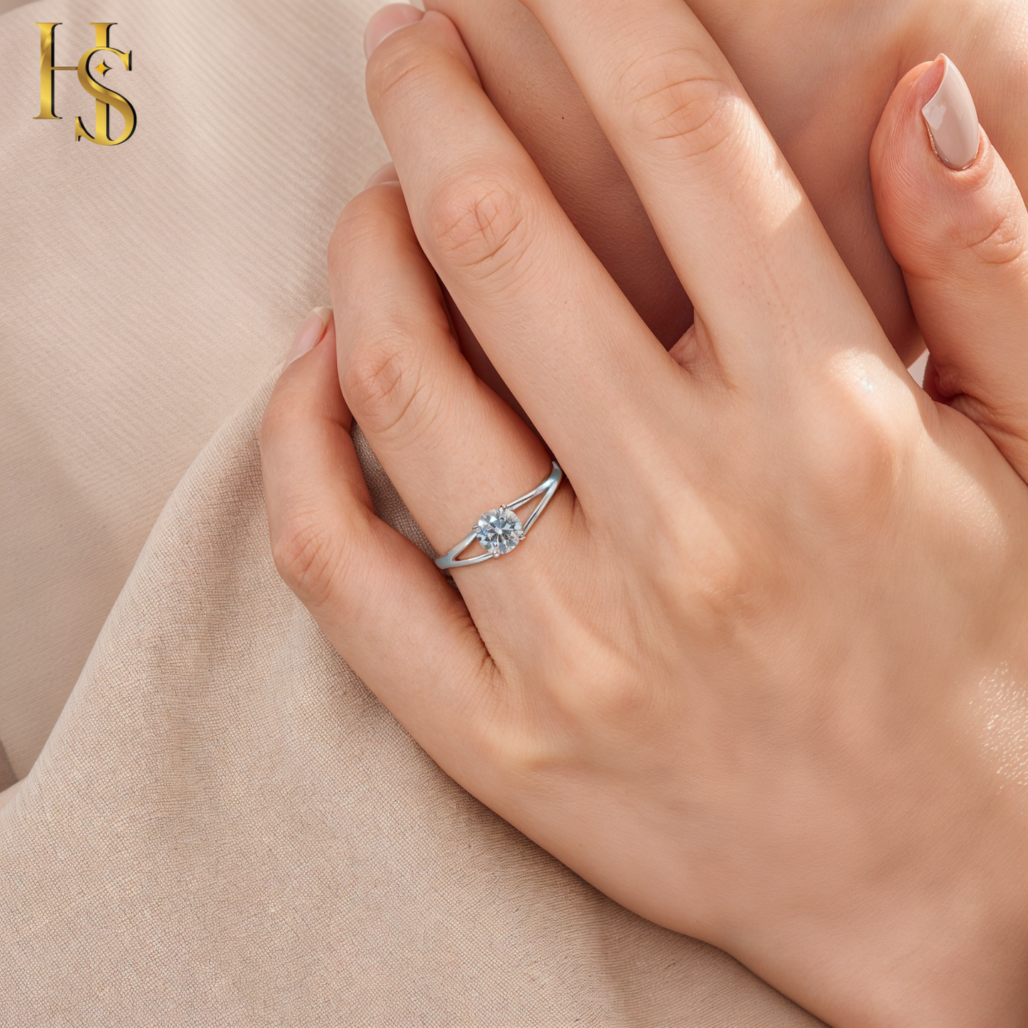Perfectionist Solitaire Adjustable Ring in 92.5 Sterling Silver with Diamond like Brilliance Zirconia HighSpark