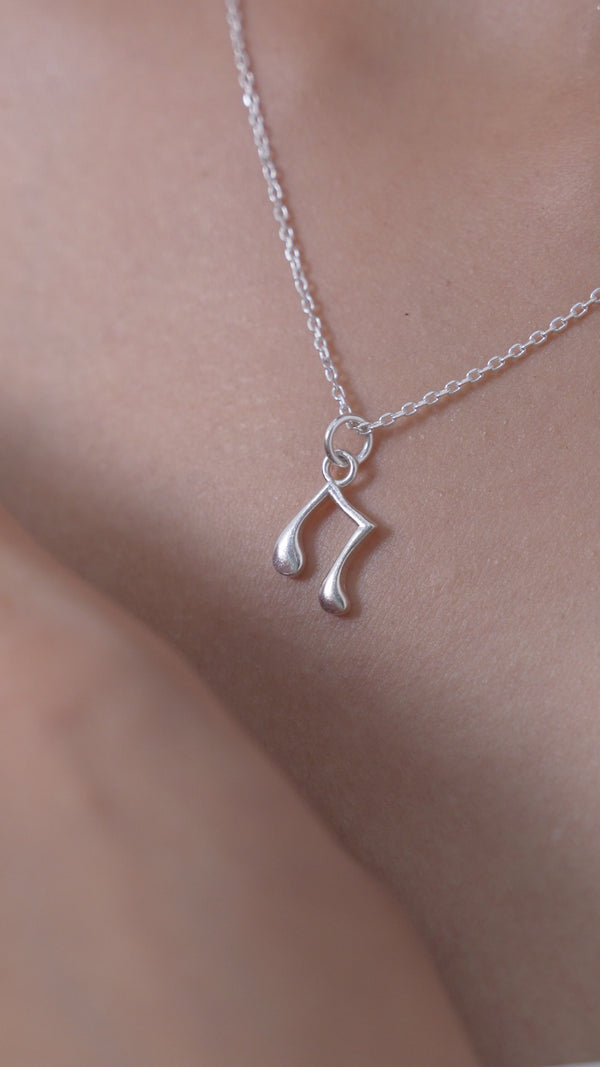 Music Note Pendant for Women in 925 Sterling Silver