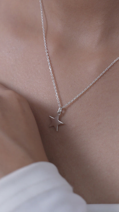 Rising Star Pendant Necklace in 925 Sterling Silver