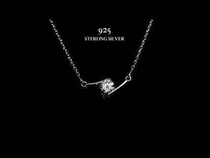 Eternal Spark Solitaire Necklace in 92.5 Sterling Silver With Diamond like Brilliance Zirconia