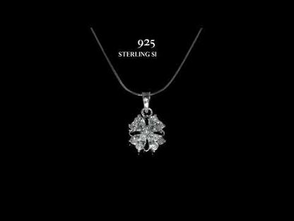 Dazzling Petunia Solitaire Pendant in 92.5 Sterling Silver With Diamond like Brilliance Zirconia