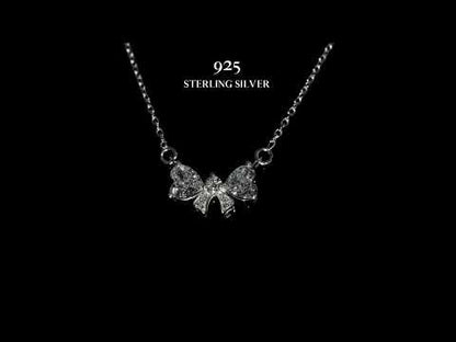 Celestial Ribbon Solitaire Necklace in 92.5 Sterling Silver With Diamond like Brilliance Zirconia