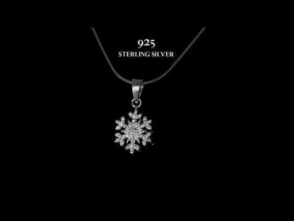 Snowflake Solitaire Pendant in 92.5 Sterling Silver With Diamond like Brilliance Zirconia