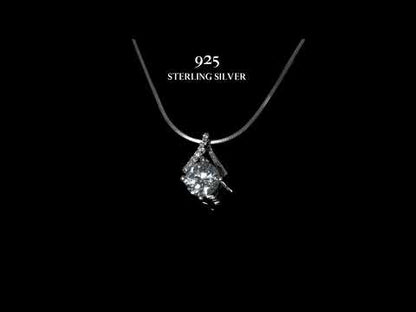 Classic Drop Crystal Solitaire Pendant in 92.5 Sterling Silver With Diamond like Brilliance Zirconia