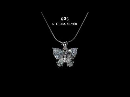 Enchanting Butterfly Solitaire Pendant in 92.5 Sterling Silver With Diamond like Brilliance Zirconia