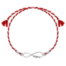 Red Twist Infinity Silver Rakhi for Brother – 925 Sterling Silver