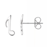 Rhythmic Music Note Stud Earrings in 925 Sterling Silver