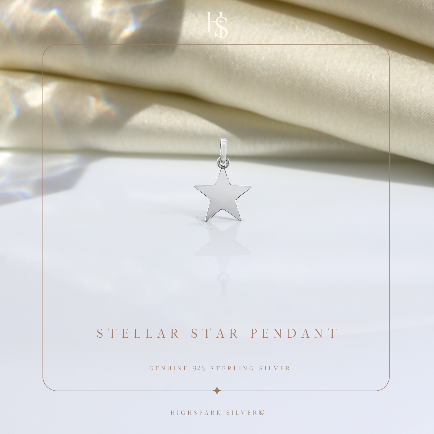 Rising Star Pendant Necklace in 92.5 Silver HighSpark