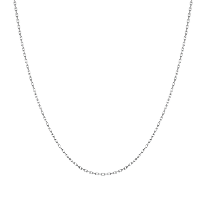 Silver cable chain – polished anchor links in 925 sterling silver with a mirror finish