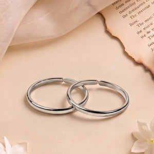 925 silver plain adjustable toe rings (bichiya) pair - toe rings category