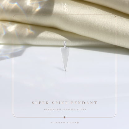 Sleek Spike Pendant With Chain in 925 Sterling Silver For Women HighSpark
