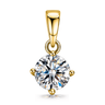 Gold-Plated Solitaire Pendant in 925 Sterling Silver