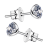 Martini Solitaire Stud Earrings in 925 Sterling Silver
