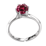 Ruby Solitaire Ring | Martini Adjustable 925 Sterling Silver