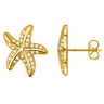 Starfish Splendour Stud Earrings in Gold-Plated 925 Sterling Silver
