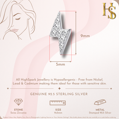 Striking Spark Earrings in 92.5 Sterling Silver With Diamond like Brilliance Zirconia HighSpark