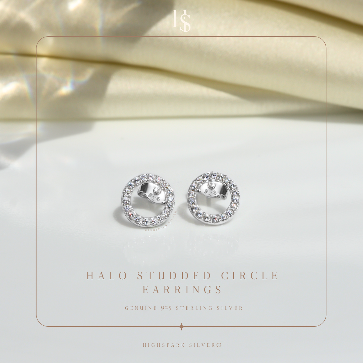 Stunning & Shine Cirlce of Life Earrings in 92.5 Sterling Silver - Wholeness & Completeness HighSpark