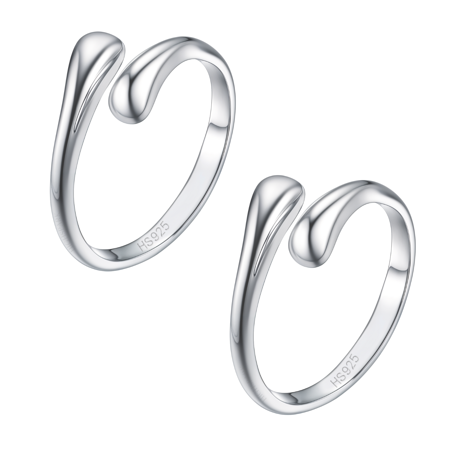 Toe Ring Dew Drop - Band Ring - Adjustable in 92.5 Sterling Silver HighSpark